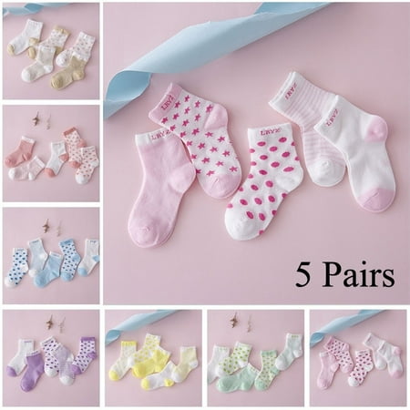 1 Pairs Baby Boy Girl Cotton Socks Newborn Infant Toddler Kids Soft Ankle Socks